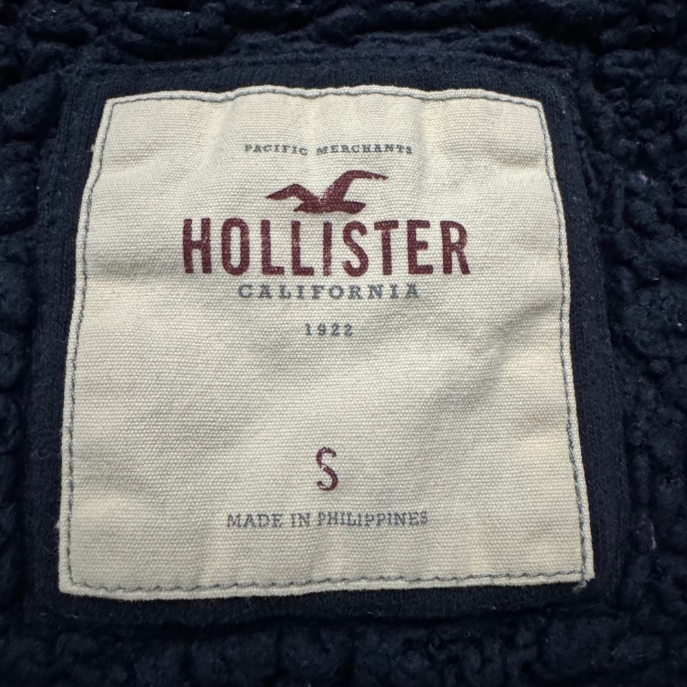 Vintage Y2K Hollister Sherpa Lined Full Zip Sequin Logo Hoodie S - Picture 5 of 6